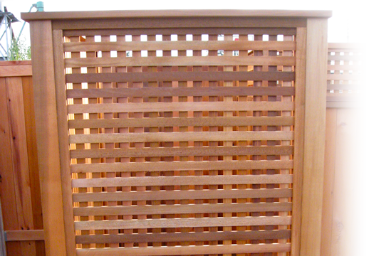 heavy square cedar lattice